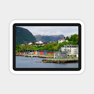 Boat Houses in Alesund Norway Magnet