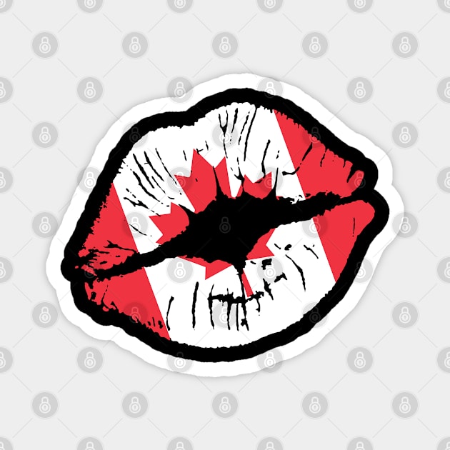 Kiss me I'm Canadian! Magnet by LILNAYSHUNZ