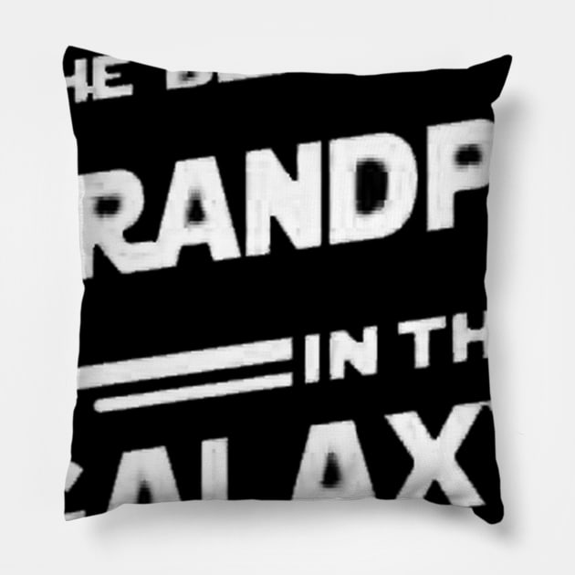 the best grandpa in the galaxy white Pillow by omarbardisy