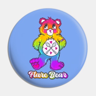 Rainbow Flare Bear Pin