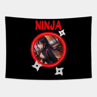 Ninja Target Love Cute Anime Girl Tapestry