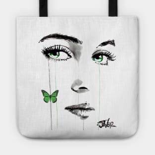 Green flutter Tote