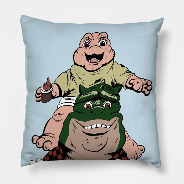 Dinosaurs Pillow by Black Snow Comics