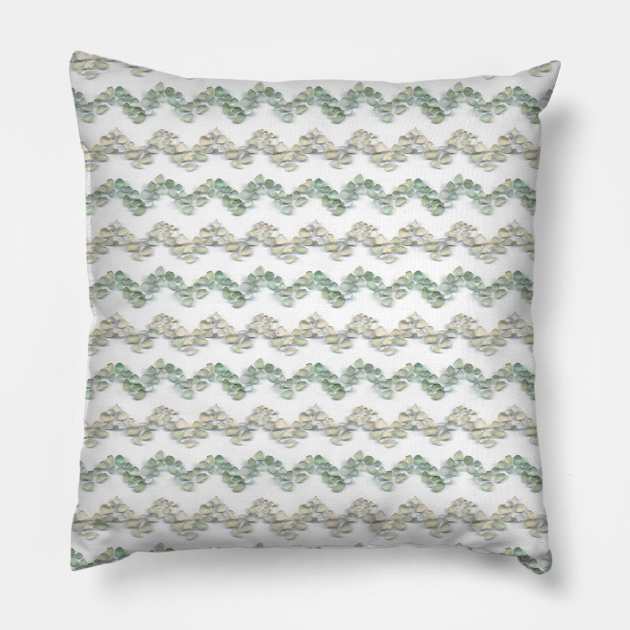 Sea Glass Stripe Pillow by crumpetsandcrabsticks