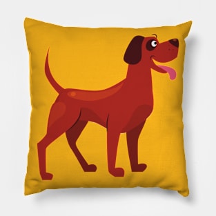 Pinscher Dog in Red Pillow