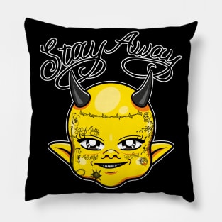Dimitri The Devil Yellow - Stay Away Pillow