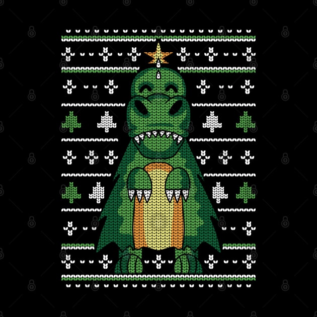 Ugly Sweater Dinosaur by Safdesignx
