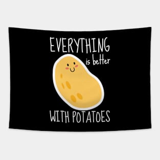 Everything Is Better With Potatoes Funny Tapestry