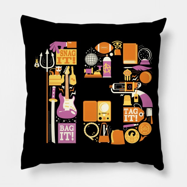 Snag it, Bag it, Tag it Pillow by montygog