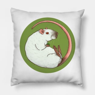 Seal Point Pet Rat Illustration Pillow