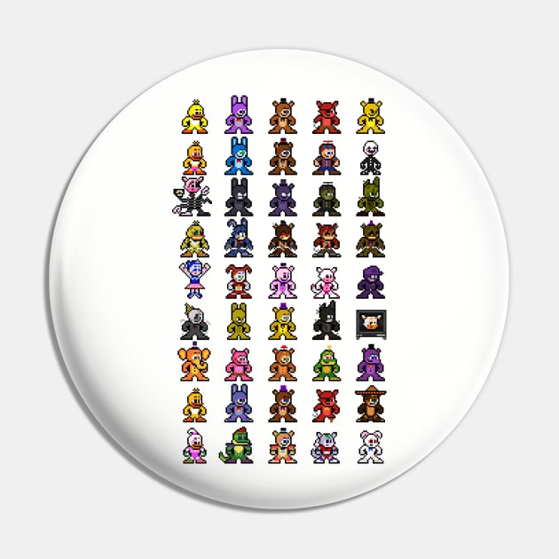 World of FNAF 8bit Pixel Art Pin by 8-BitHero