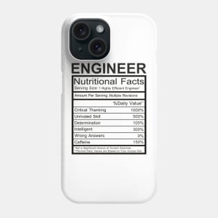 Engineer Nutritional Facts Phone Case