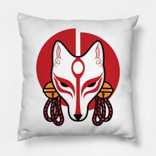 Japanese kitsune mask Pillow