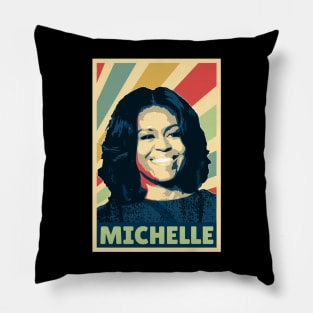 Michelle Obama Vintage Colors Pillow