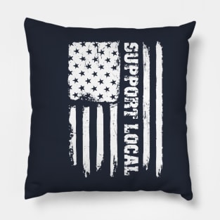 Support Local United States Flag Pillow