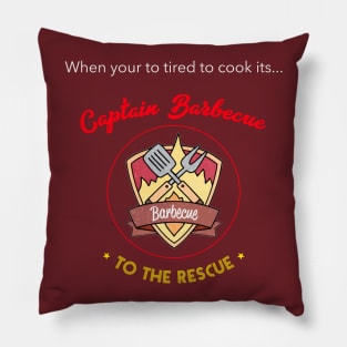 Captain Barbecue to the rescue Pillow