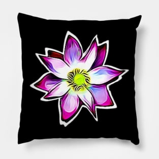 Pink Lotus Flower Art Pillow