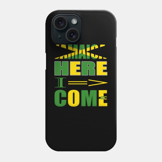 Jamaica Here I Come, Jamaica Vacation Phone Case by alzo