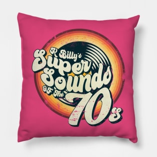 K Billy's Super Sounds of the 70s - distressed Pillow