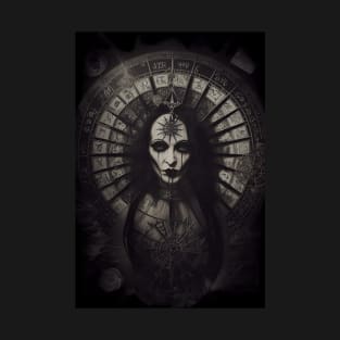 Goth Style Tarot sinister Wheel Of Fortune T-Shirt