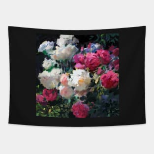 Pink & White Roses Tapestry