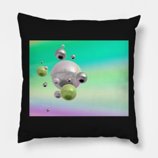 Metal glass spheres, bubbles Pillow