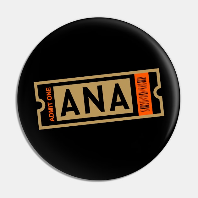 ANA Ticket Pin by CasualGraphic