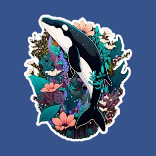 Water Colour Jumping Orca T-Shirt