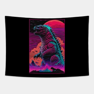 Synthwave Godzilla Tapestry