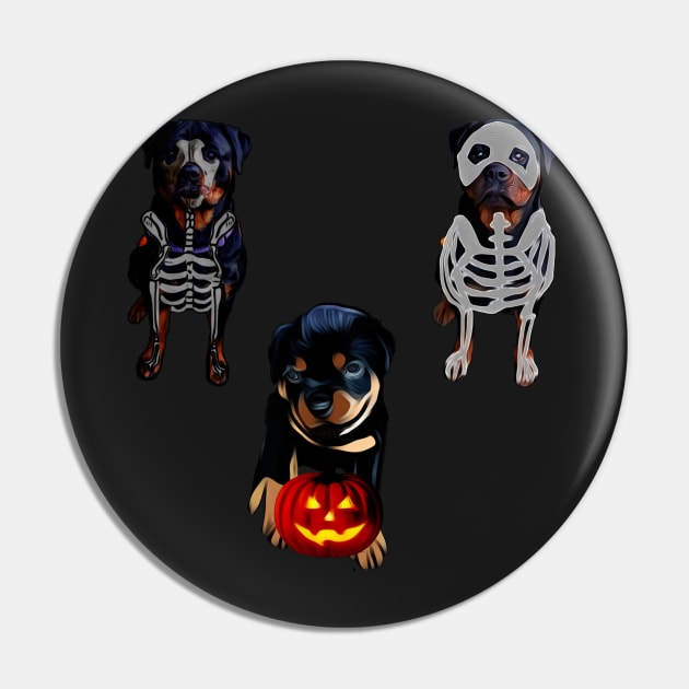 Rottweiler Halloween sticker pack Pin by Freedomink