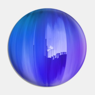 Blue Fantasy Ombre Marble Abstract Space Pin