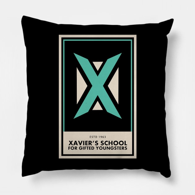 Xavier's School Pillow by rahalarts