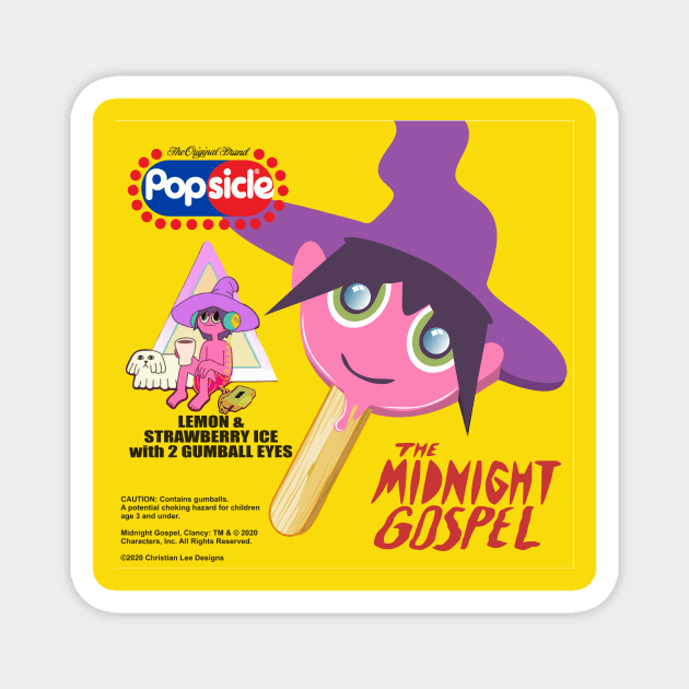 Midnight Gospel Clancy Icecream Magnet by Christian Lee Designs