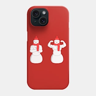 Flex Muscle Snowman Phone Case