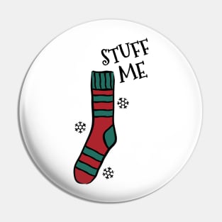 Stuff Me Christmas Sock Pin