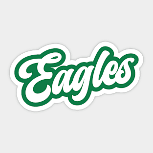 Green Color Philadelphia Eagles Sticker Illustration Vector, A