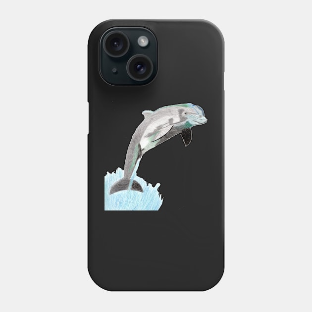 Dolphin Jumping Above the Waves- Pink Phone Case by EarthSoul