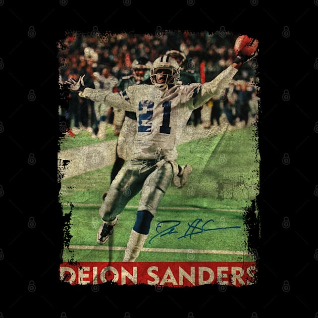 TEXTURE ART-Deion Sanders - RETRO STYLE 4 by ZiziVintage