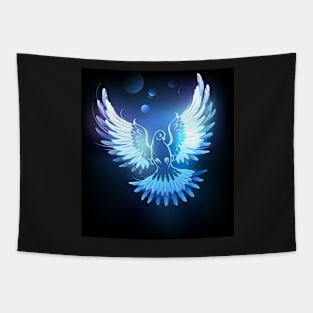 glowing blue dove Tapestry