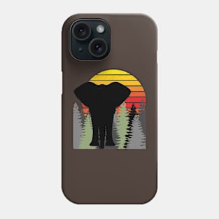 Vintage retro sunset art of zoo Phone Case