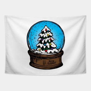 Snow Globe Christmas Tree Tapestry