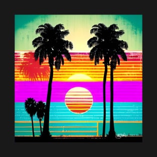 Retro 80s Summer Sun 13 T-Shirt