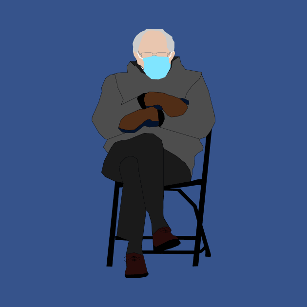 Sitting Bernie Sanders minimalist by Magandsons