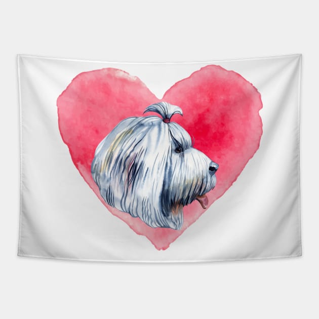 Old English Sheepdog-Sheepdog Lover Tapestry by HobbyAndArt