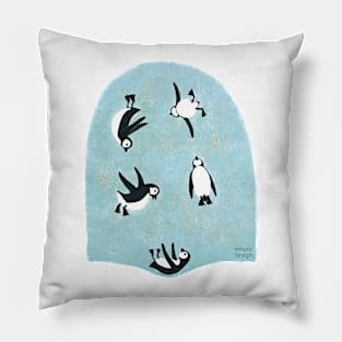 Penguins on Trampolin Pillow