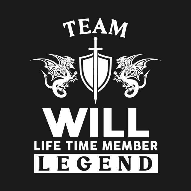 Will Name T Shirt - Will Life Time Member Legend Gift Item Tee by unendurableslemp118