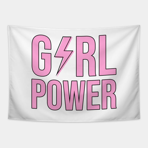 Girl Power Flash Pink Tapestry by lukassfr