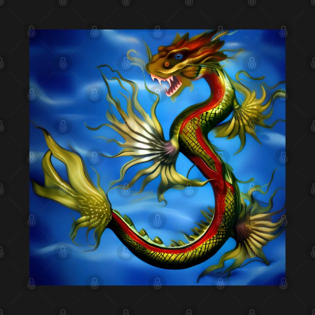 Aquatic Chinese Fish Dragon by dragynrain