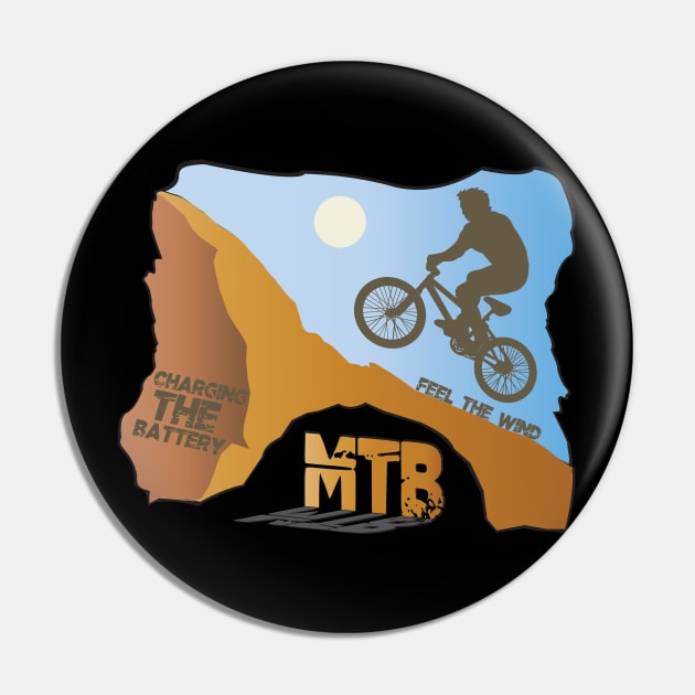 MTB Mountain bike Pin by mypointink