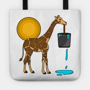 Giraffe with Bucket of Water Tote